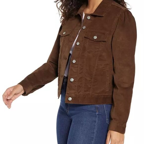 Brand New GAP Ladies Brown Corduroy Jean Jacket - Versatile Wardrobe Staple. - Picture 2 of 5